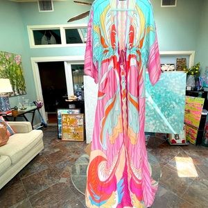 NEVER WORN Caftan, bright and colorful